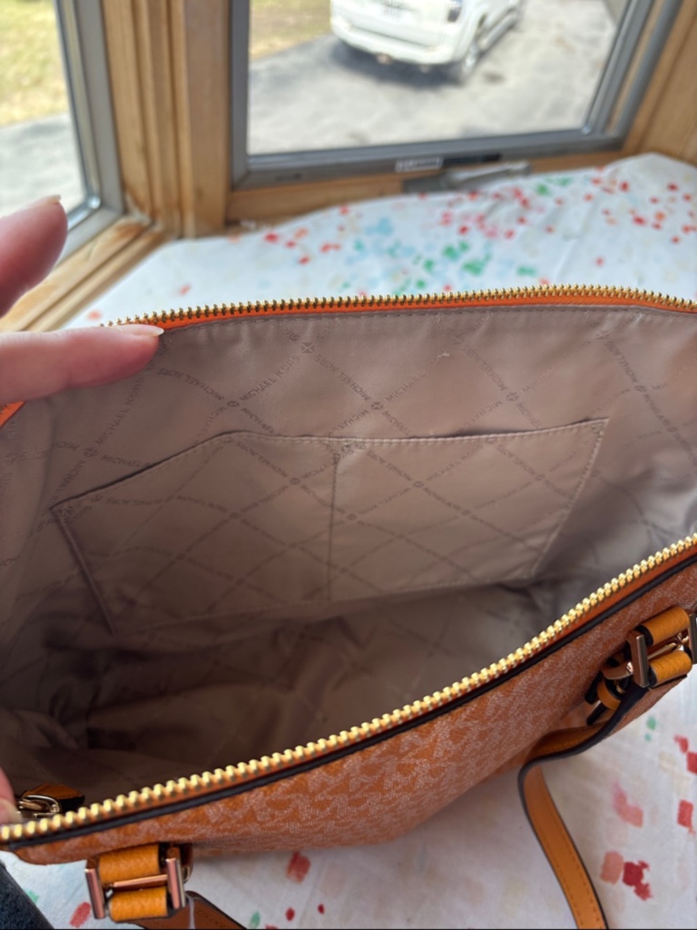 Michael Kors Mustard Yellow Signature Tote - Picture 13 of 13